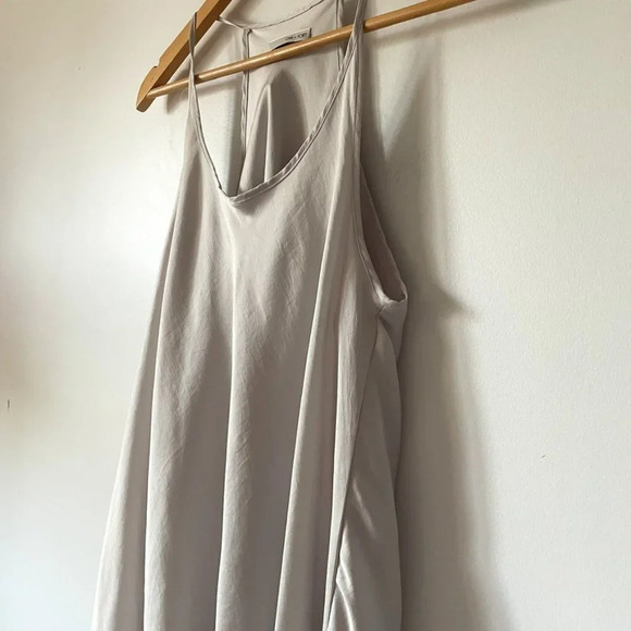 Oak + Fort Satin Effect Tiered Double Layer Dress - Picture 2 of 5